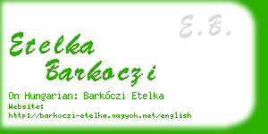 etelka barkoczi business card