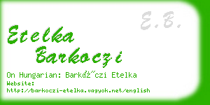 etelka barkoczi business card